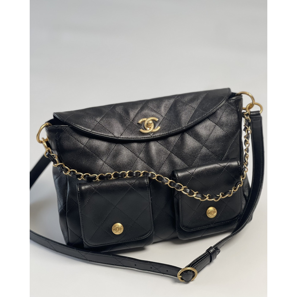 Chanel 24P lambskin Hippie Hobo underarm bag! 