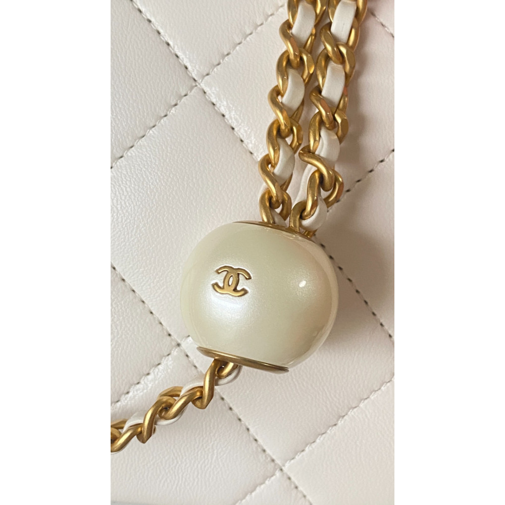 Chanel 24S New Arrival: Double Pearl Detail! Adjustable Closure! "Square Plump Mini"