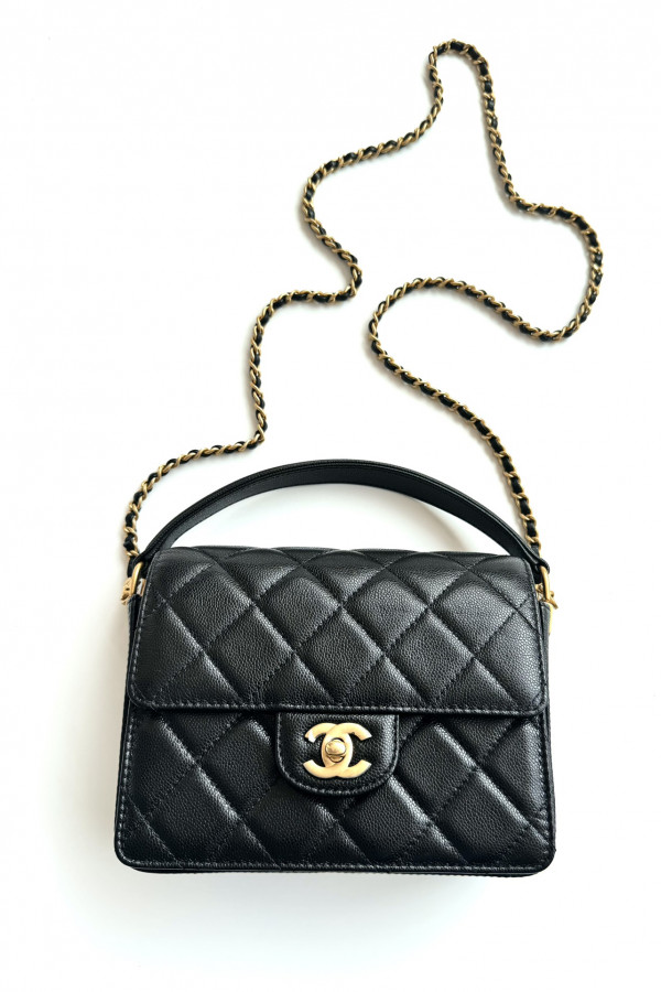 Chanel 24K New CF Handle Top-Handle Bag "Small"! 