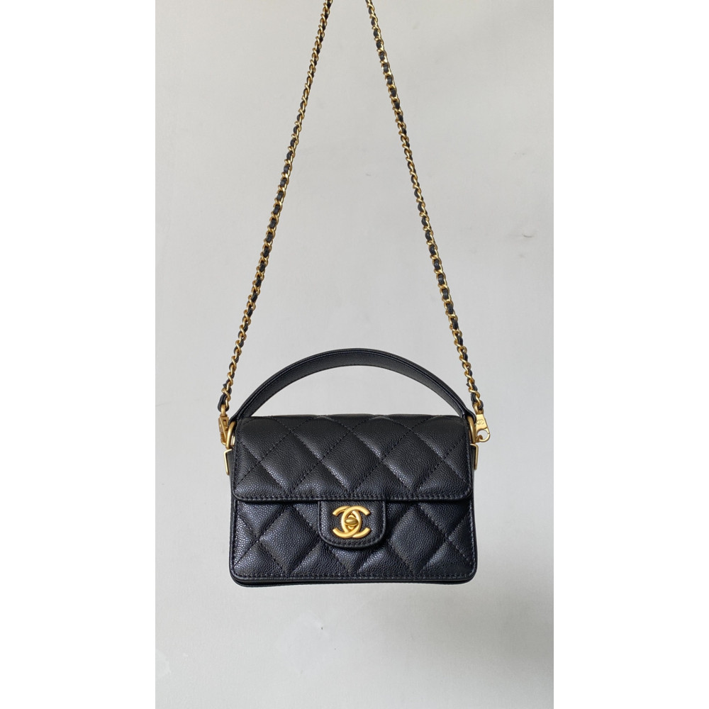 Chanel 24K New CF Handle Top-Handle Bag "Mini"!