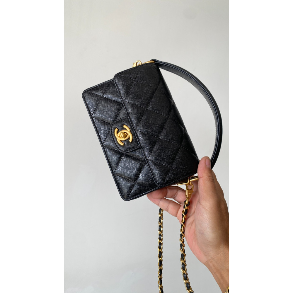 Chanel 24K New CF Handle Top-Handle Bag "Mini"!