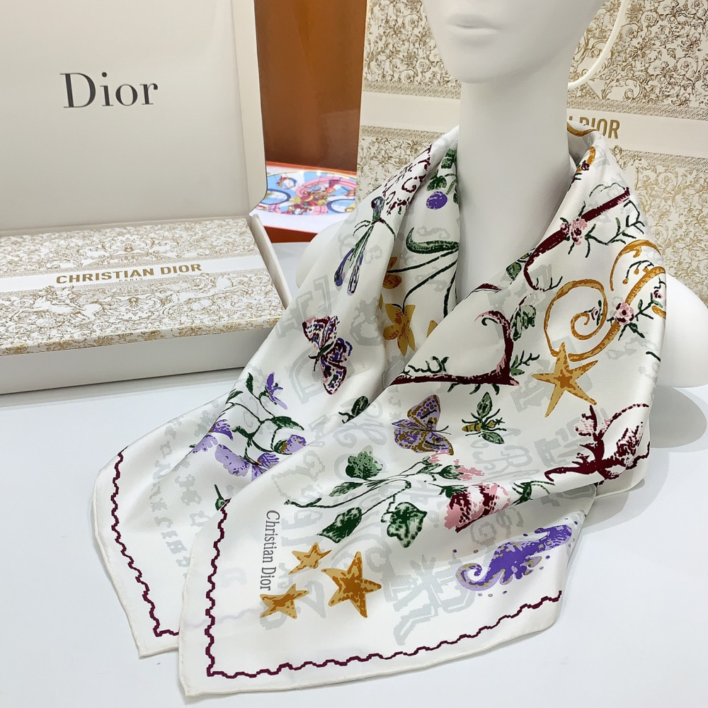 Dior 100% Mulberry Silk 90cm Scarf!  