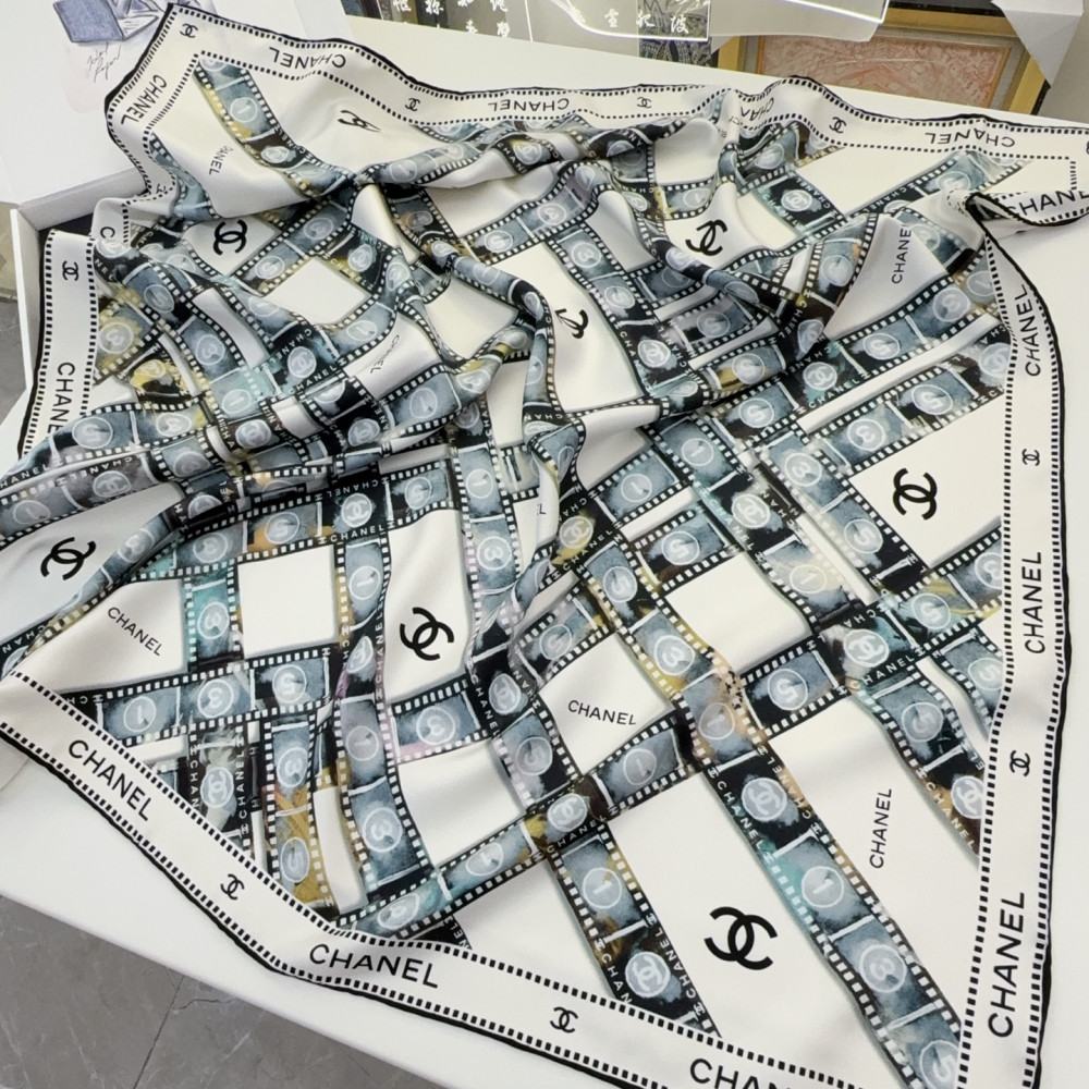 Chanel 100% silk 90cm square scarf!  