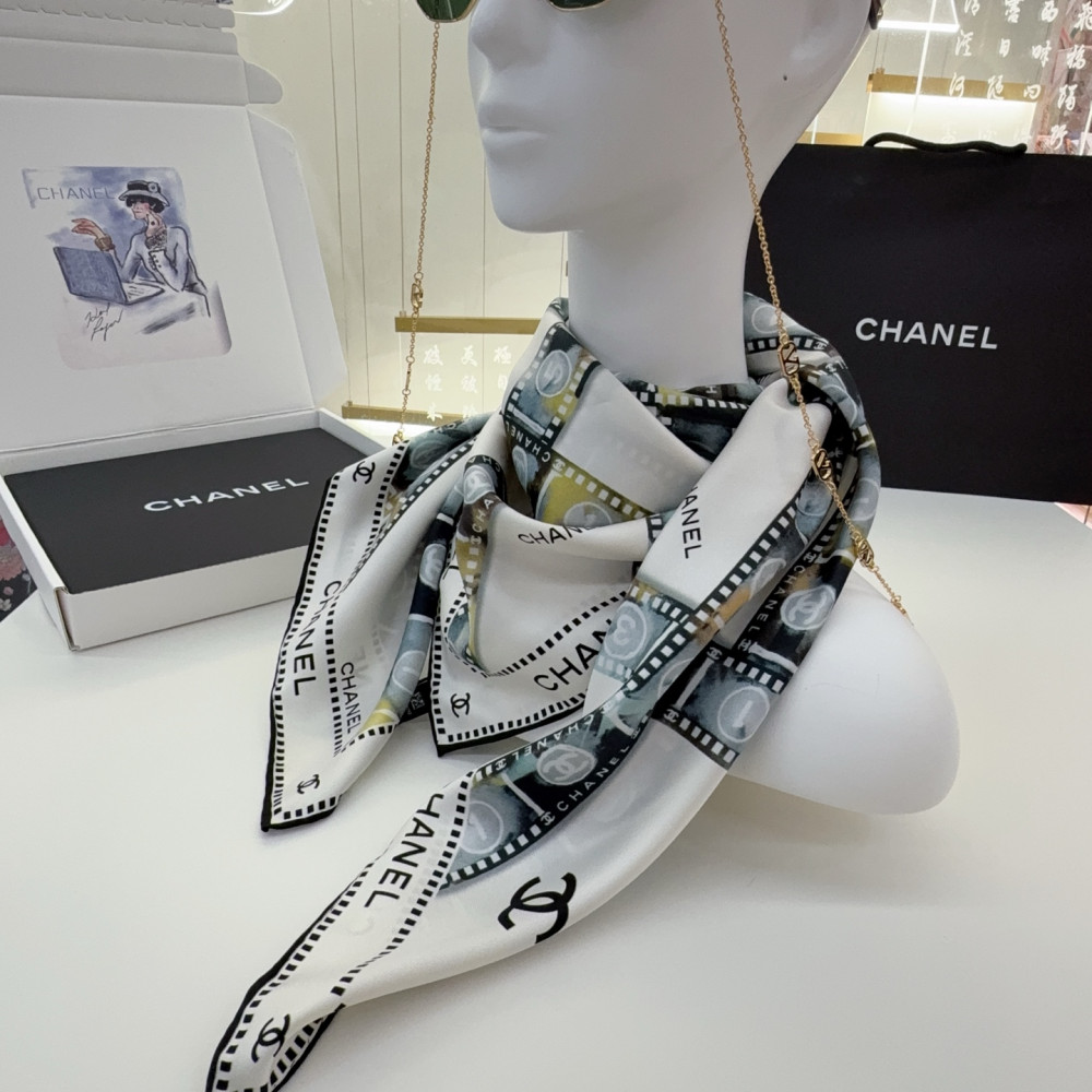 Chanel 100% silk 90cm square scarf!  