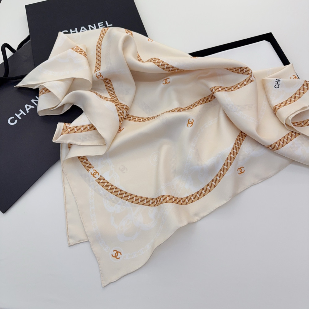 Chanel 100% silk 90cm square scarf!  