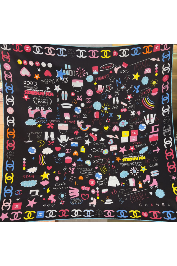 Chanel 100% silk 90cm square scarf!  