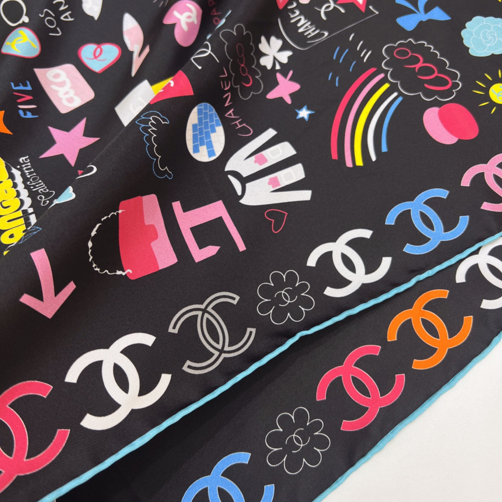 Chanel 100% silk 90cm square scarf!  