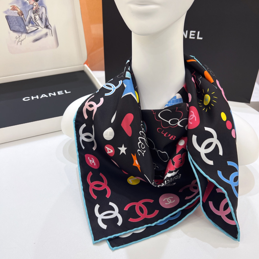 Chanel 100% silk 90cm square scarf!  