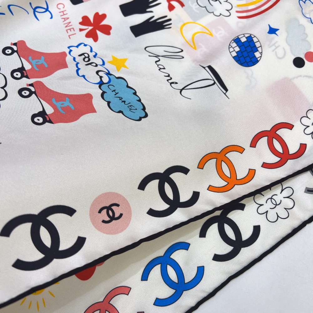 Chanel 100% silk 90cm square scarf!  