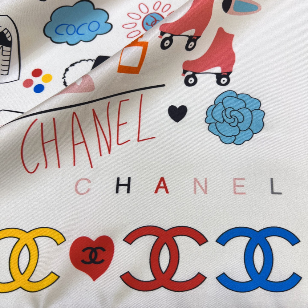 Chanel 100% silk 90cm square scarf!  
