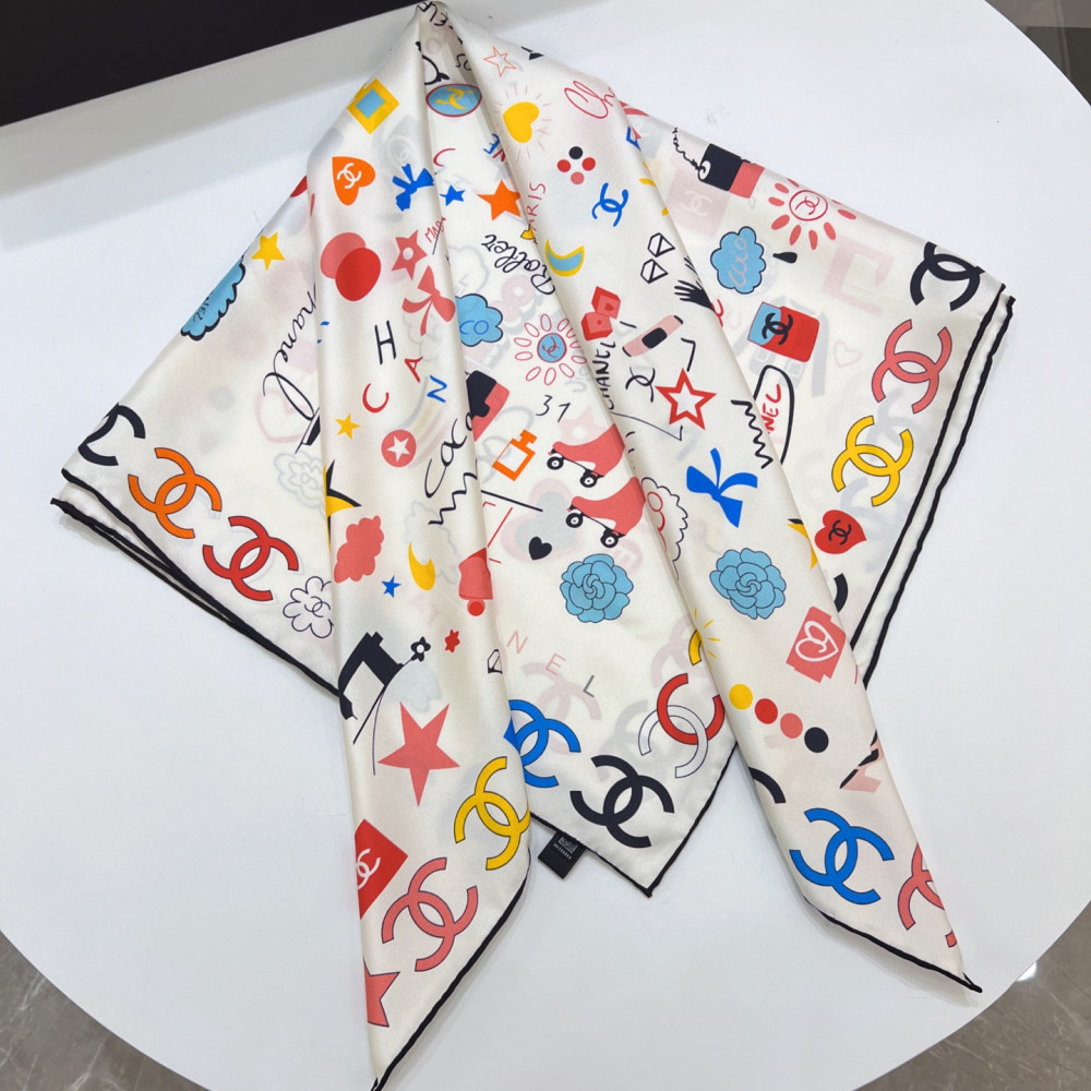 Chanel 100% silk 90cm square scarf!  