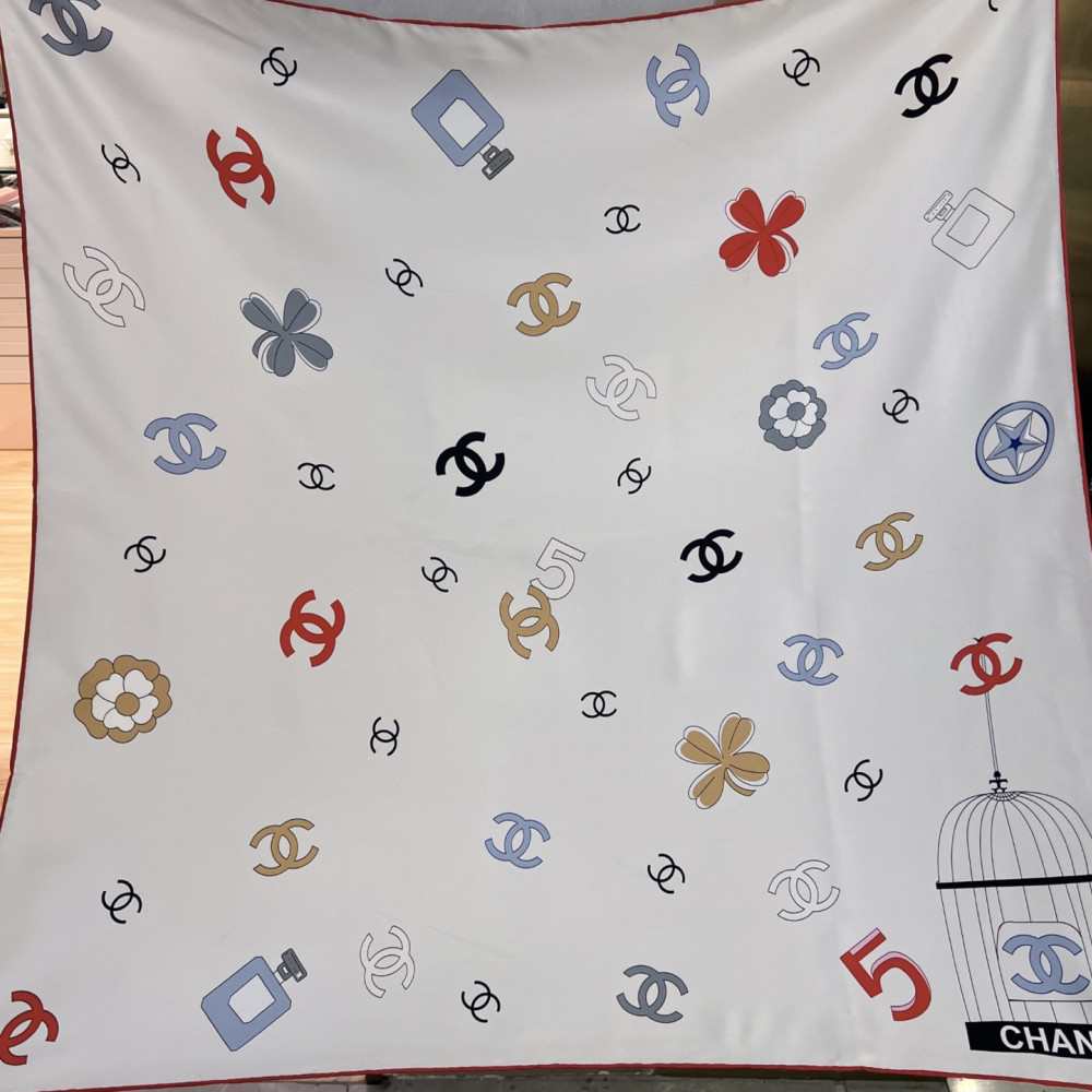 Chanel 100% silk 90cm square scarf!  
