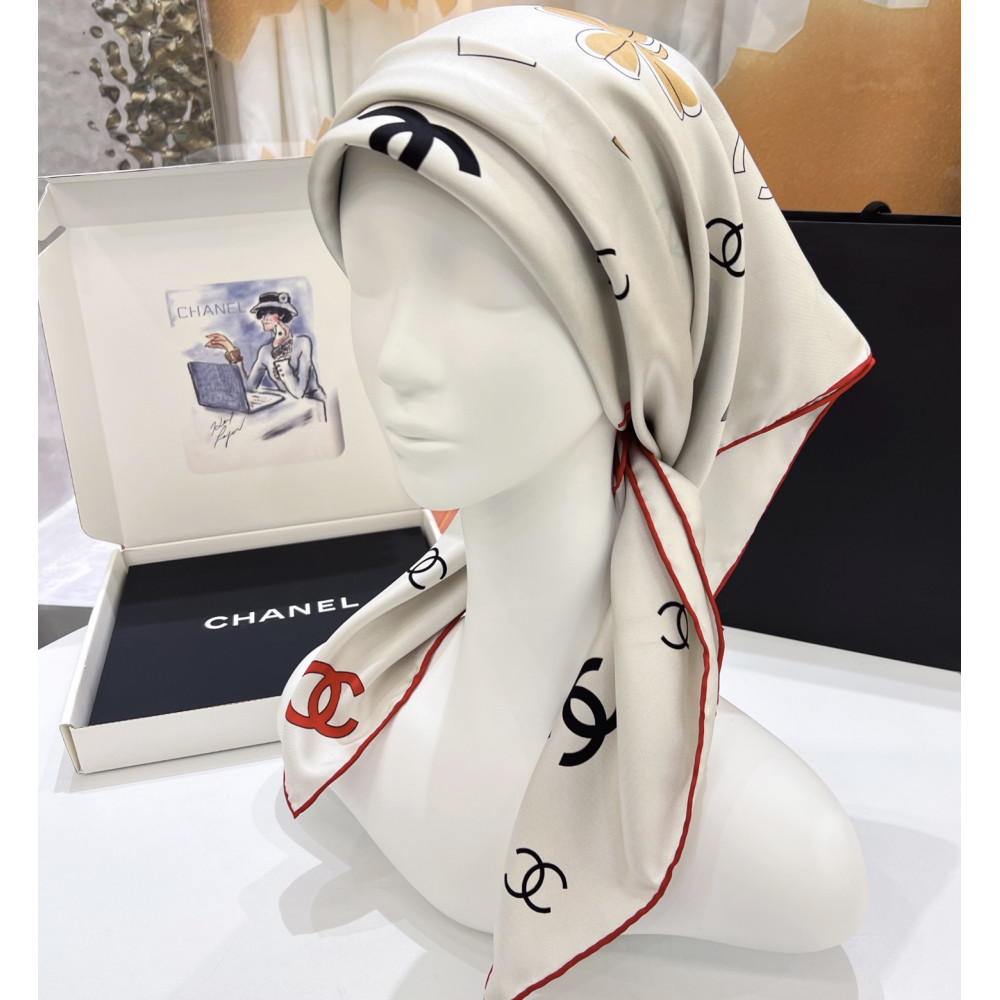 Chanel 100% silk 90cm square scarf!  
