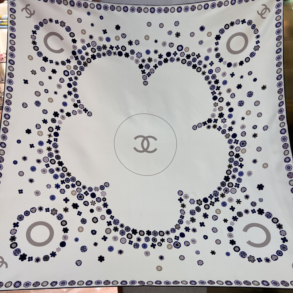 Chanel 100% silk 90cm square scarf!  