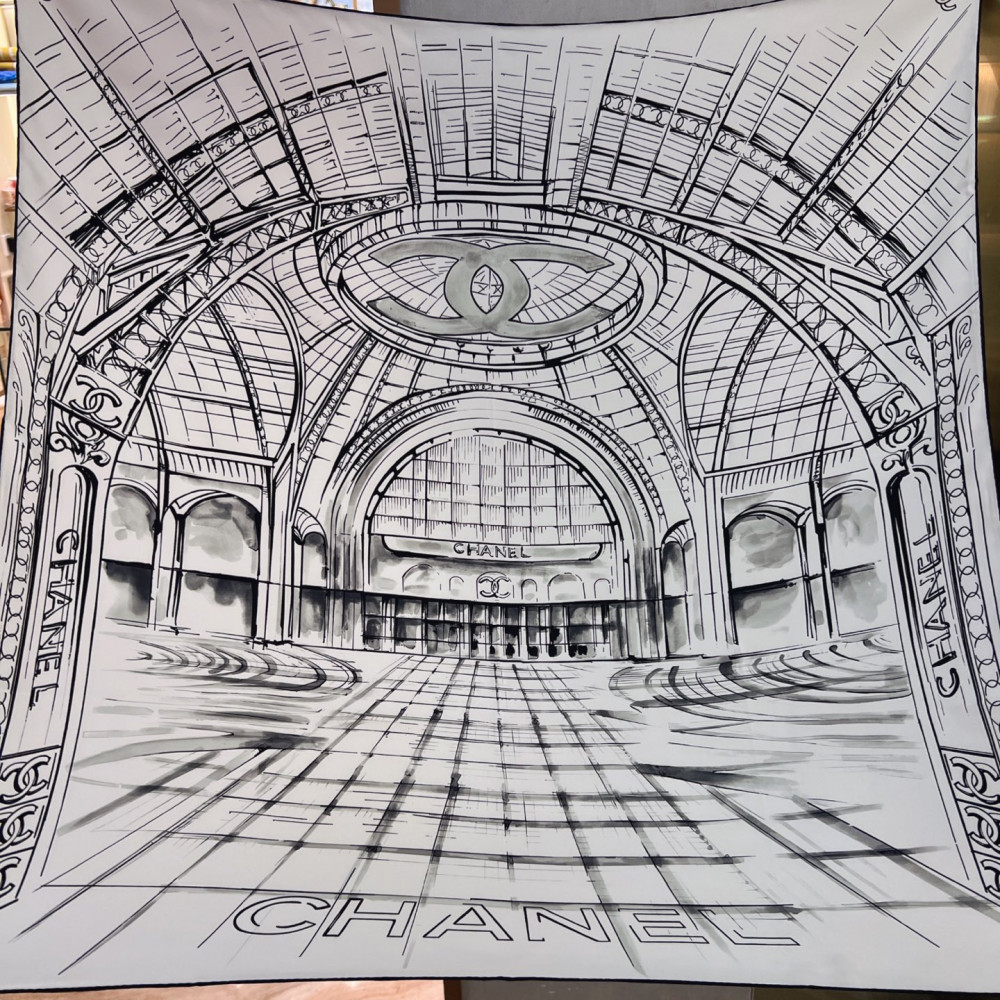 Chanel 100% silk 90cm square scarf!  