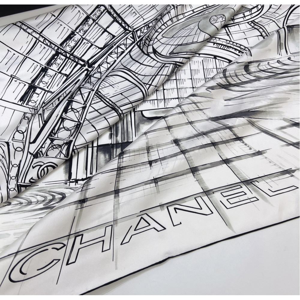 Chanel 100% silk 90cm square scarf!  