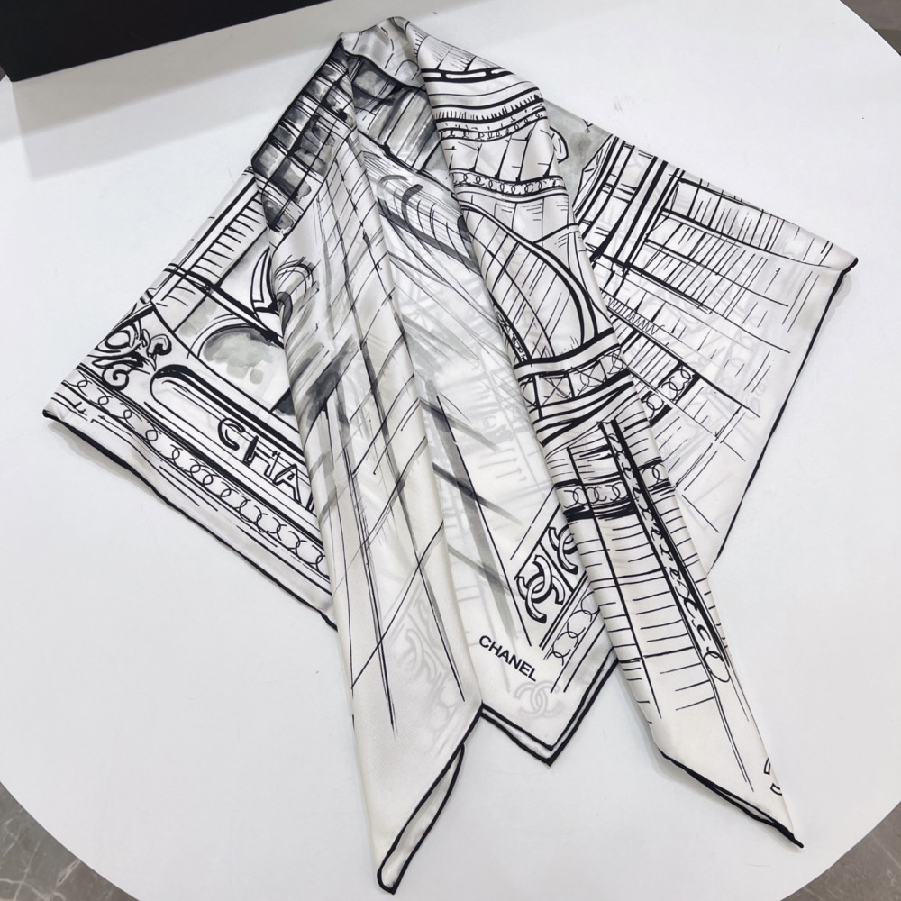 Chanel 100% silk 90cm square scarf!  