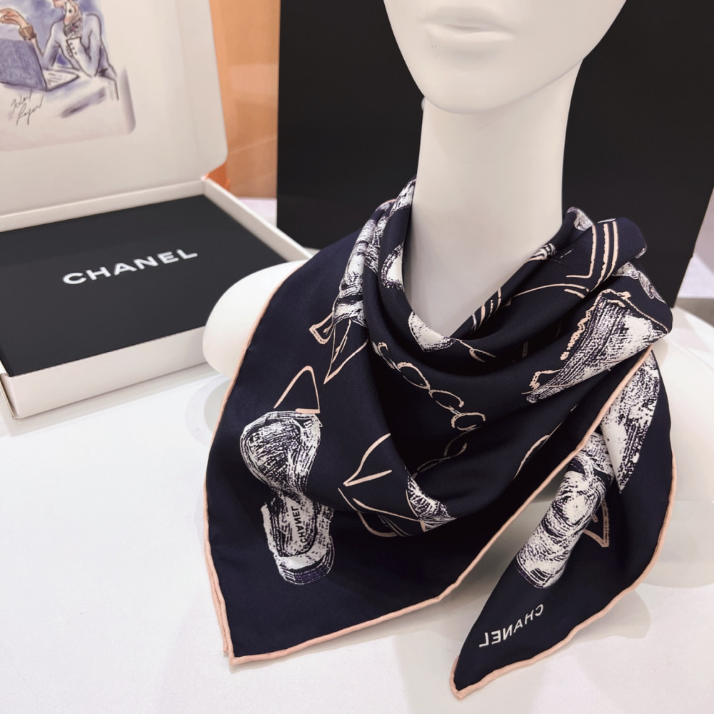 Chanel 100% silk 90cm square scarf!  