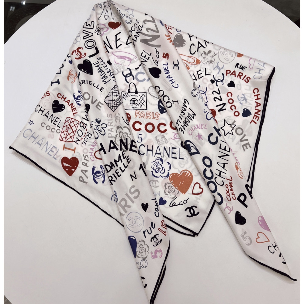 Chanel 100% silk 90cm square scarf!  