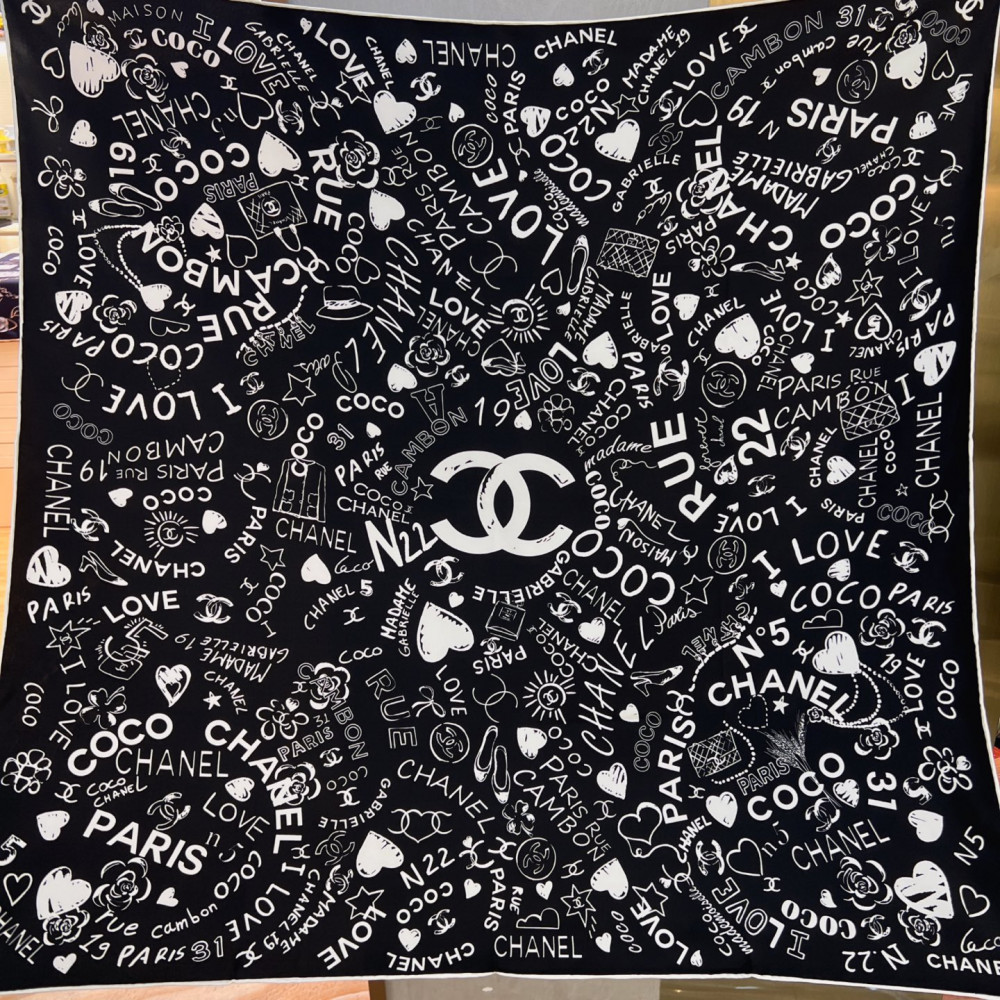 Chanel 100% silk 90cm square scarf!  