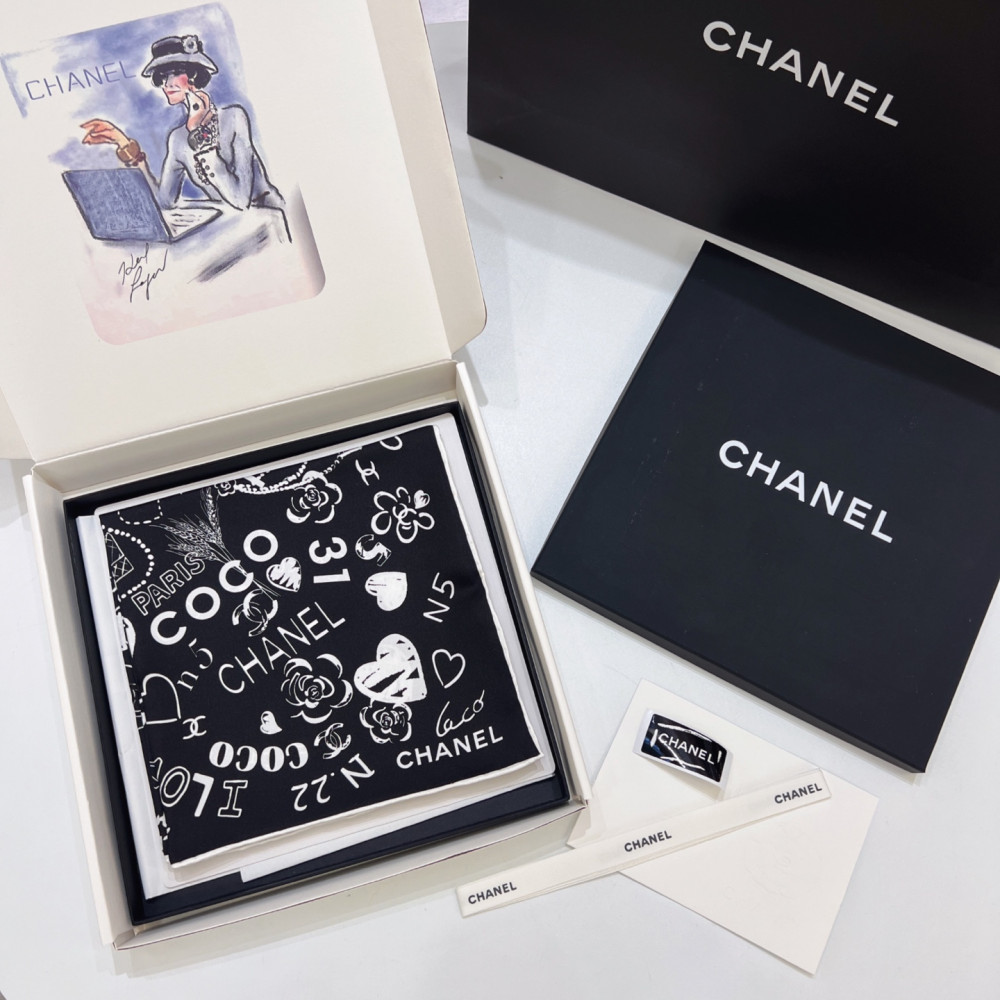 Chanel 100% silk 90cm square scarf!  