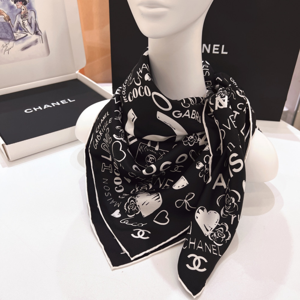 Chanel 100% silk 90cm square scarf!  