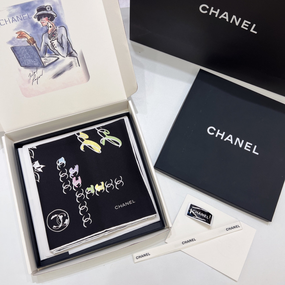 Chanel 100% silk 90cm square scarf!  