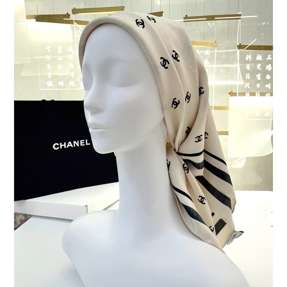 Chanel 100% silk 90cm square scarf!  