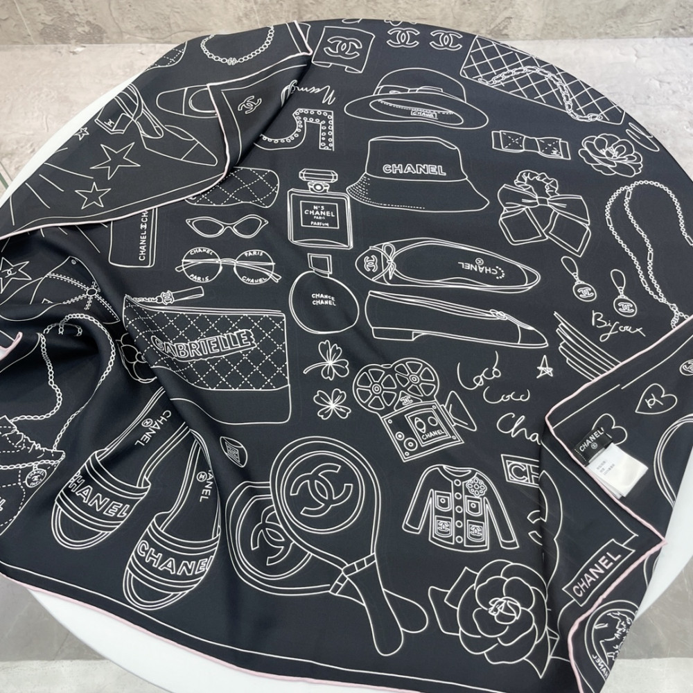 Chanel 100% silk 90cm square scarf!  