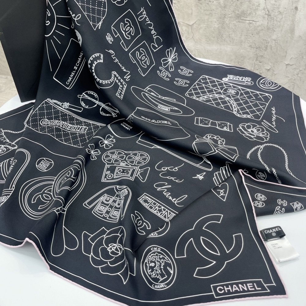 Chanel 100% silk 90cm square scarf!  