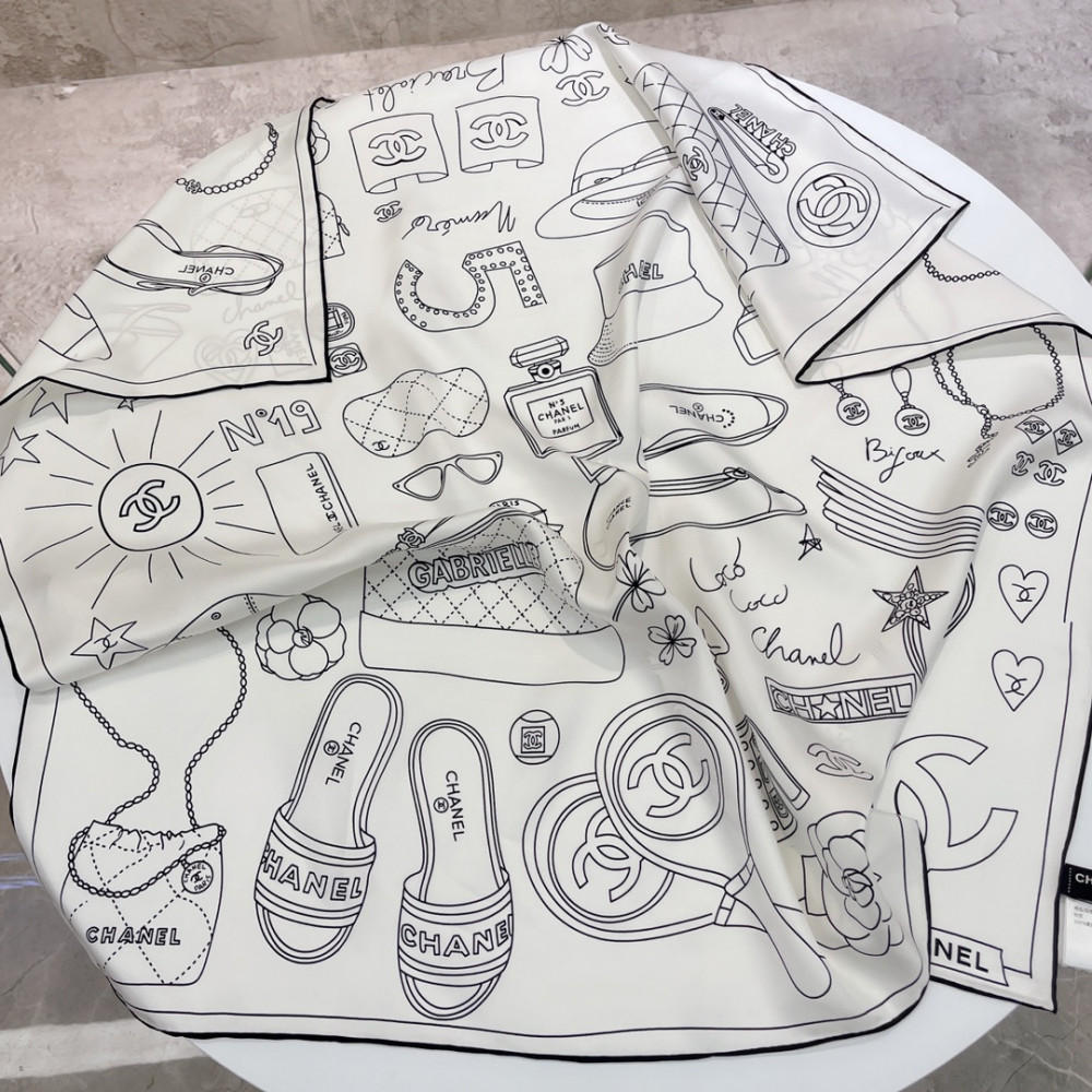 Chanel 100% silk 90cm square scarf!  