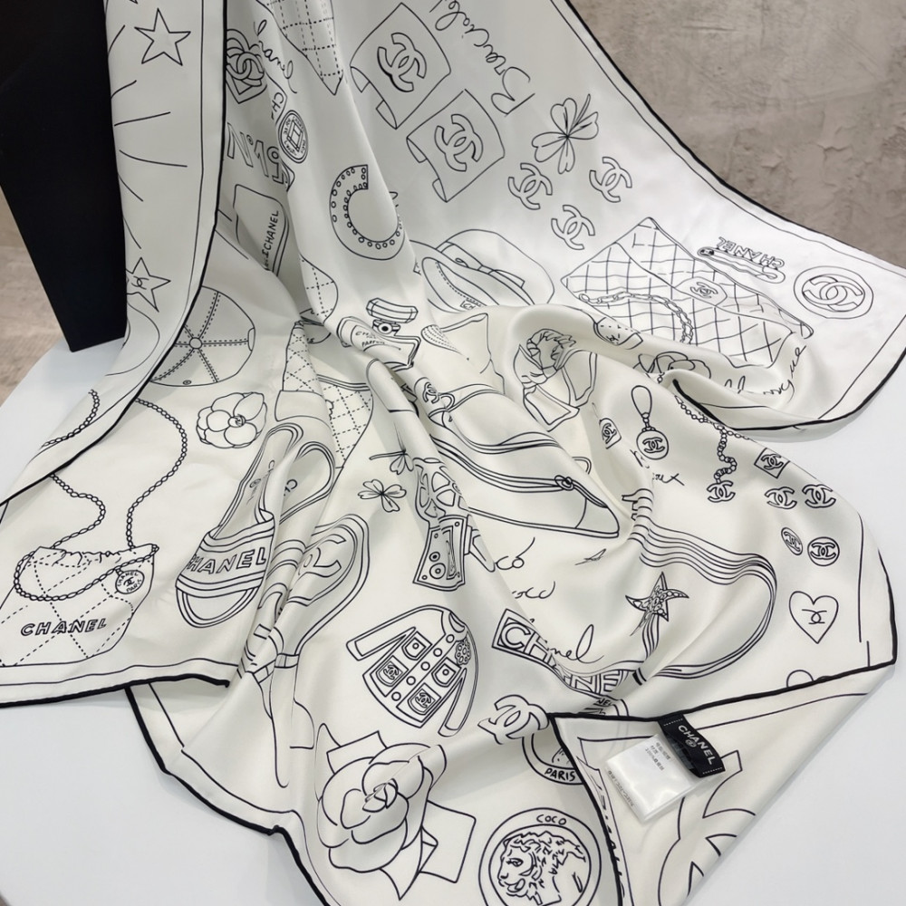 Chanel 100% silk 90cm square scarf!  