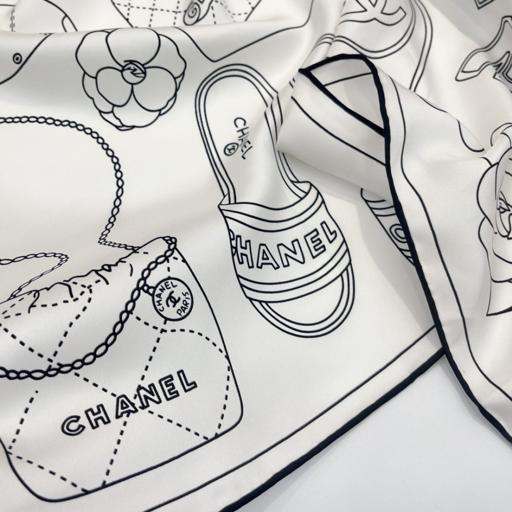 Chanel 100% silk 90cm square scarf!  