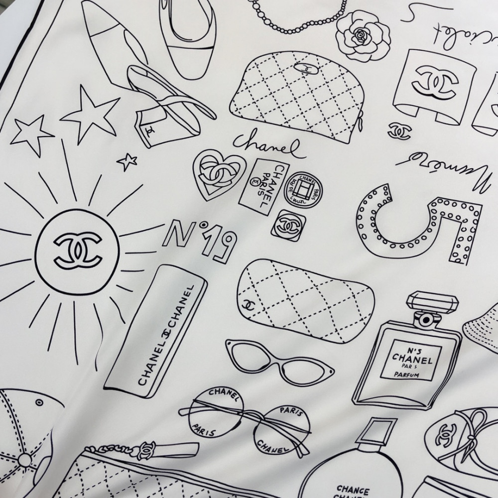 Chanel 100% silk 90cm square scarf!  