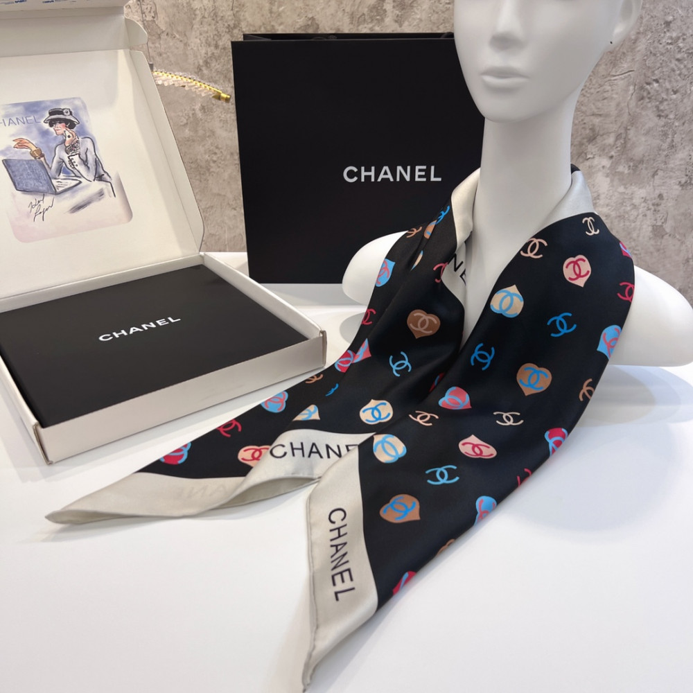Chanel 100% silk 90cm square scarf!  
