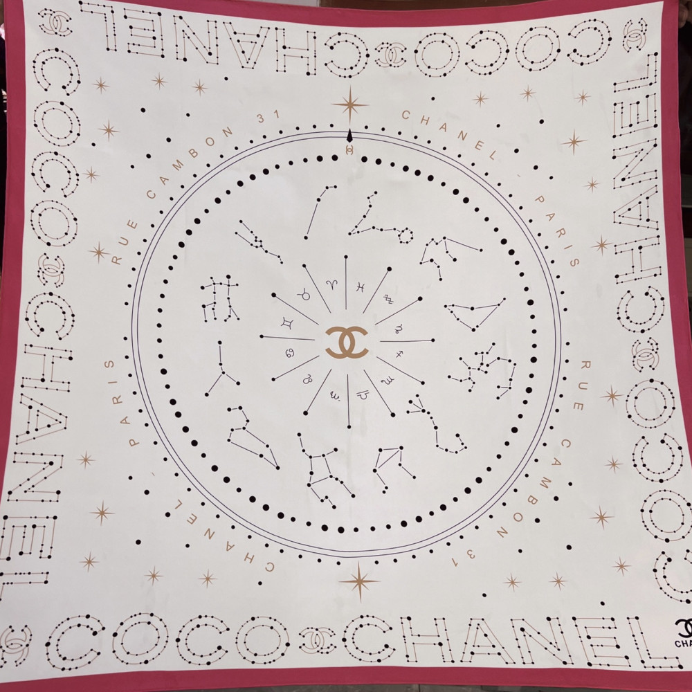 Chanel 100% silk 90cm square scarf!  