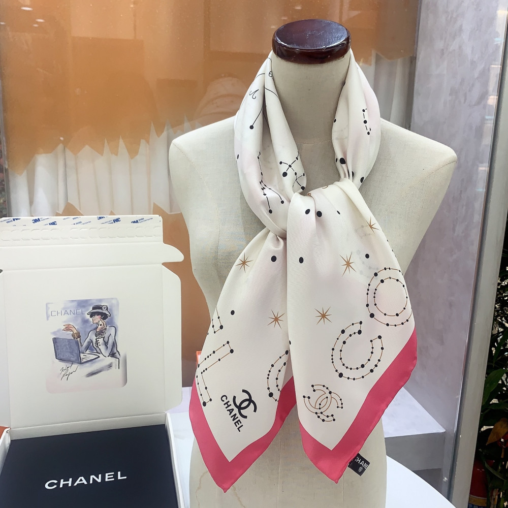 Chanel 100% silk 90cm square scarf!  