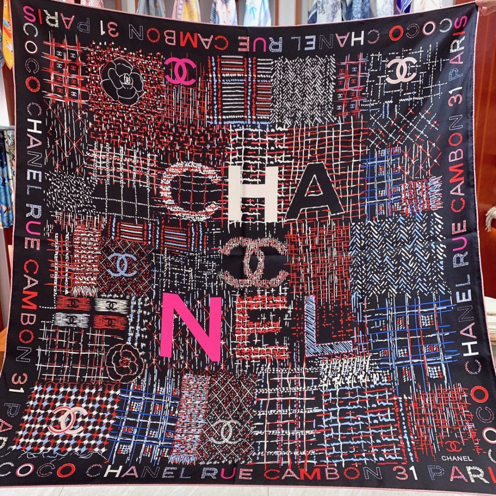 Chanel 100% silk 90cm square scarf!  