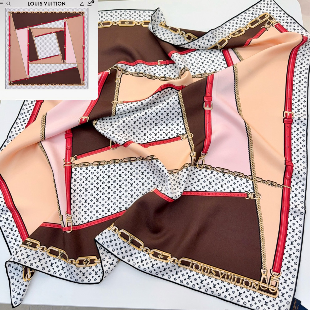 Louis Vuitton 100% Mulberry Silk 90cm Scarf!  