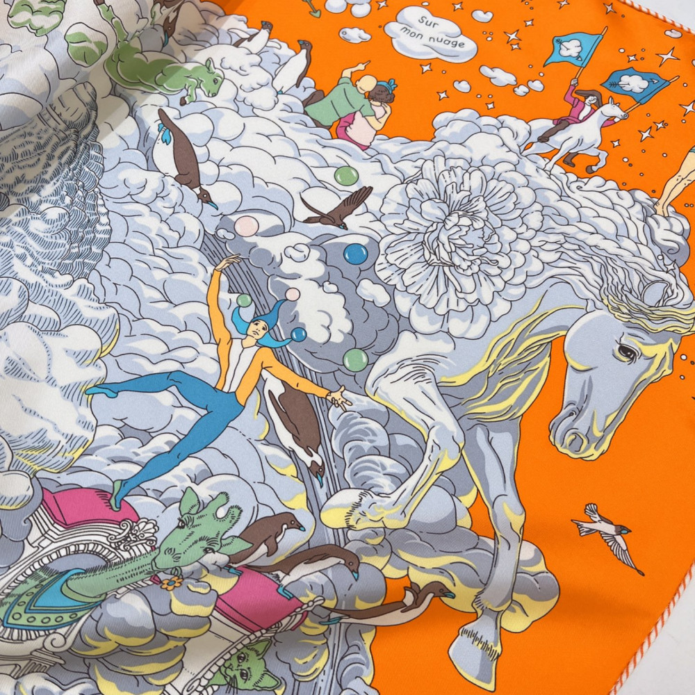 Hermès 90cm 100% Pure Silk Square Scarf!