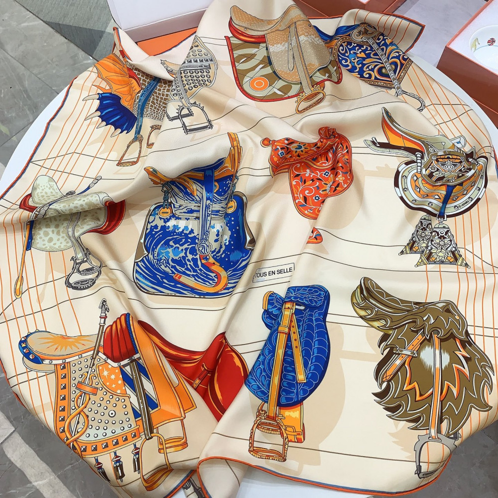 Hermès 90cm 100% Pure Silk Square Scarf!