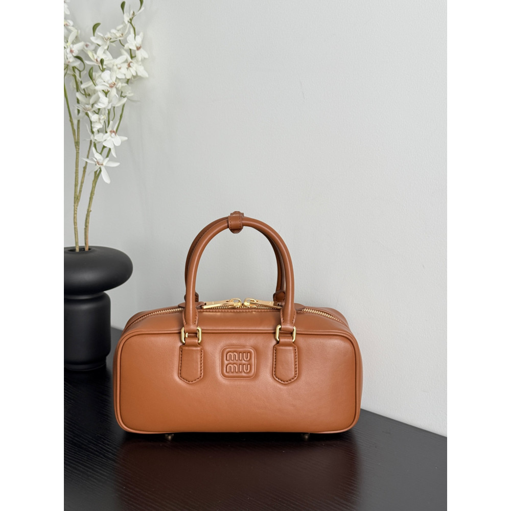 Miu Miu Medium Bowling Bag in Brown  