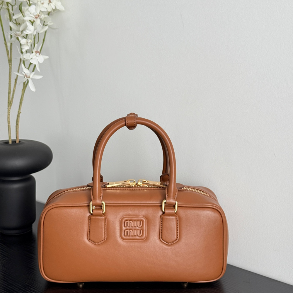 Miu Miu Medium Bowling Bag in Brown  