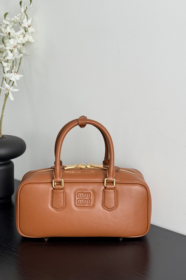Miu Miu Medium Bowling Bag in Brown  