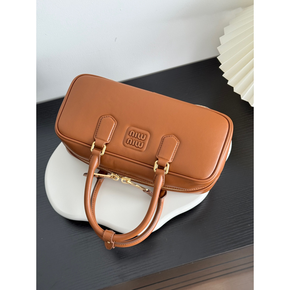 Miu Miu Medium Bowling Bag in Brown  