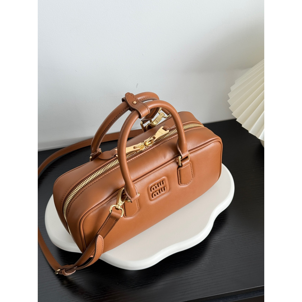 Miu Miu Medium Bowling Bag in Brown  