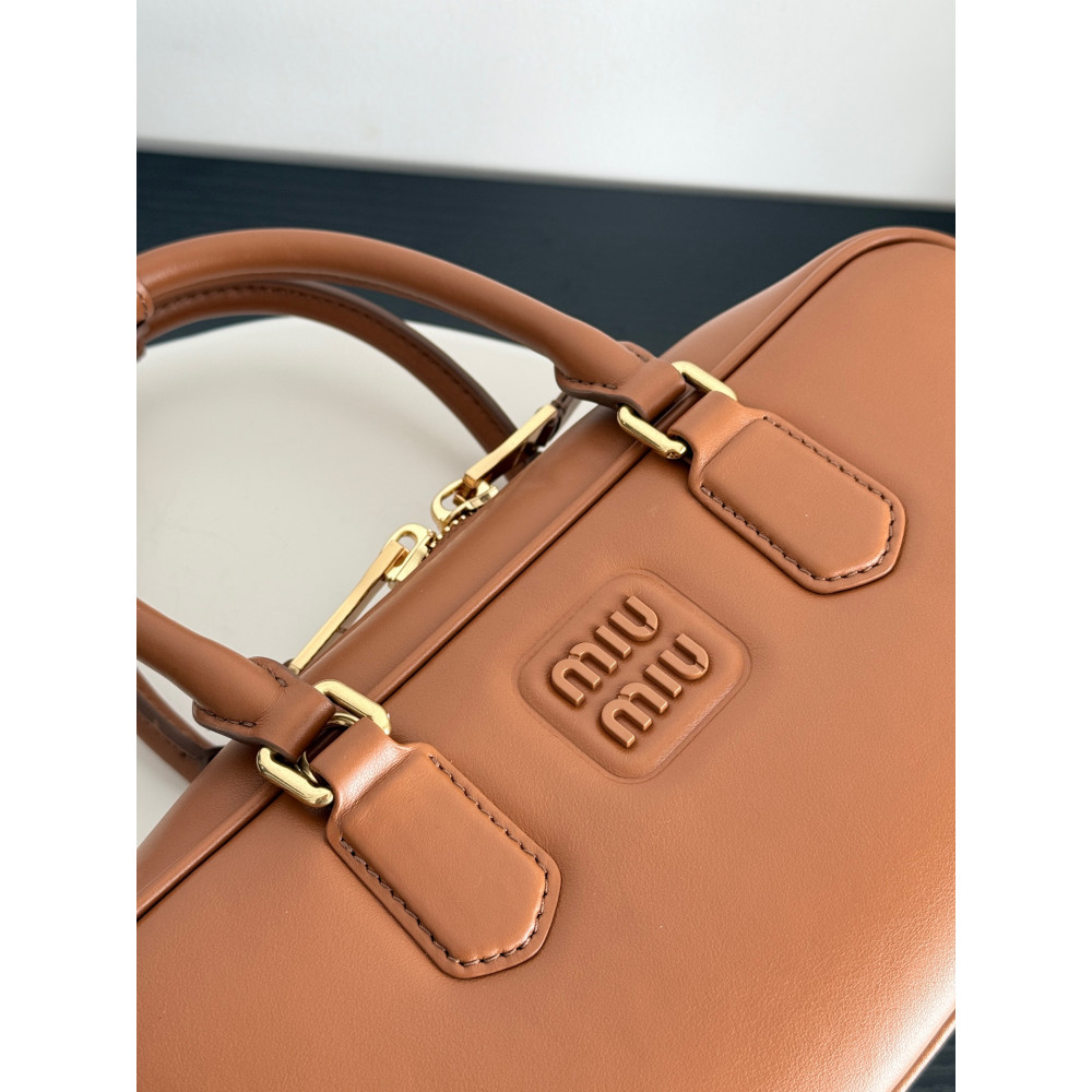 Miu Miu Medium Bowling Bag in Brown  