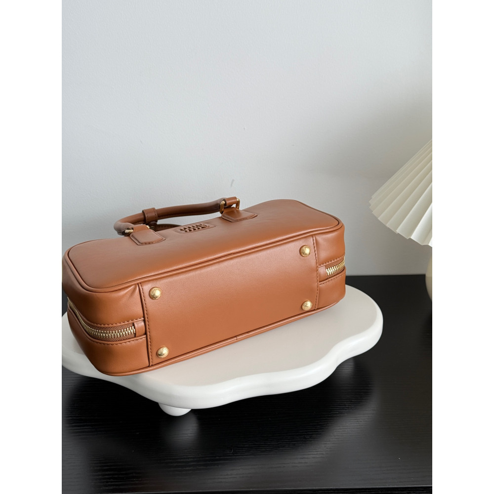 Miu Miu Medium Bowling Bag in Brown  