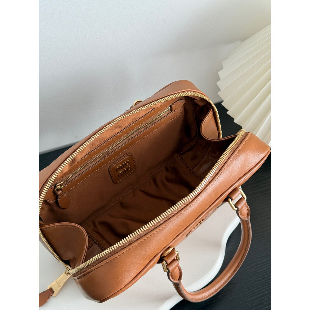 Miu Miu Medium Bowling Bag in Brown  