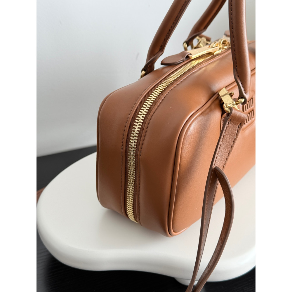 Miu Miu Medium Bowling Bag in Brown  